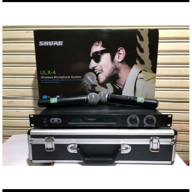 Jual Mic Wireless Shure Ulx4 2 Mic Pegang Shopee Indonesia