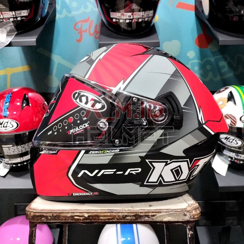 Jual Helm Kyt Nfr Xavi Fores Replica Matt Black Red Double Visor