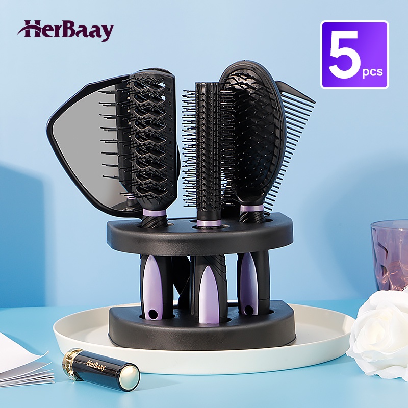 Jual HerBaay Set Sisir 5 Piece dengan Basis Set Sisir Retro Set Sisir ...