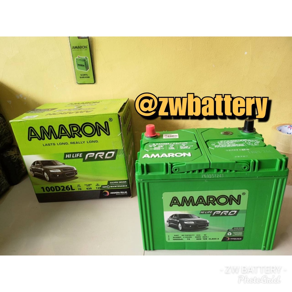 Jual AKI MOBIL CAMRY, ALPARD AMARON HILIFE PRO 100D26L / NX 110-5L ...