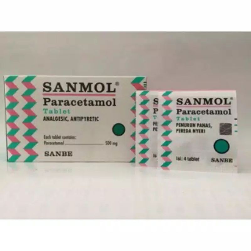 Jual Sanmol Paracetamol Tablet 1 Strip Isi 4 Tablet Shopee Indonesia