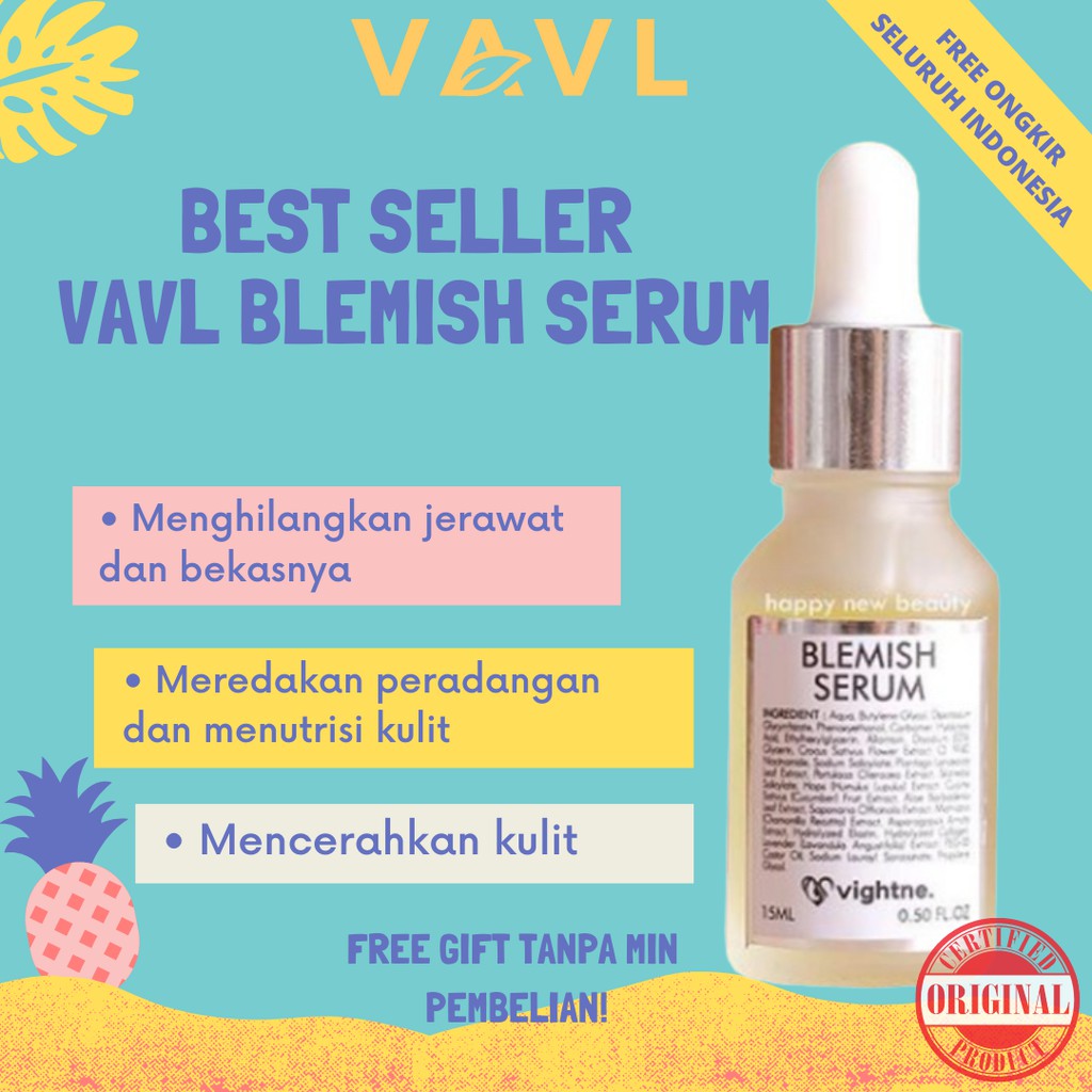 Jual Vavl Blemish Serum By Vivalentine Vightne Vavlbeaute Shopee