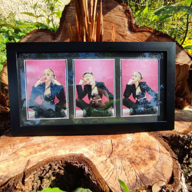 Jual PROMO BINGKAI 4R HITAM SUSUN 3 HORIZONTAL / BINGKAI FOTO 4R SUSUN