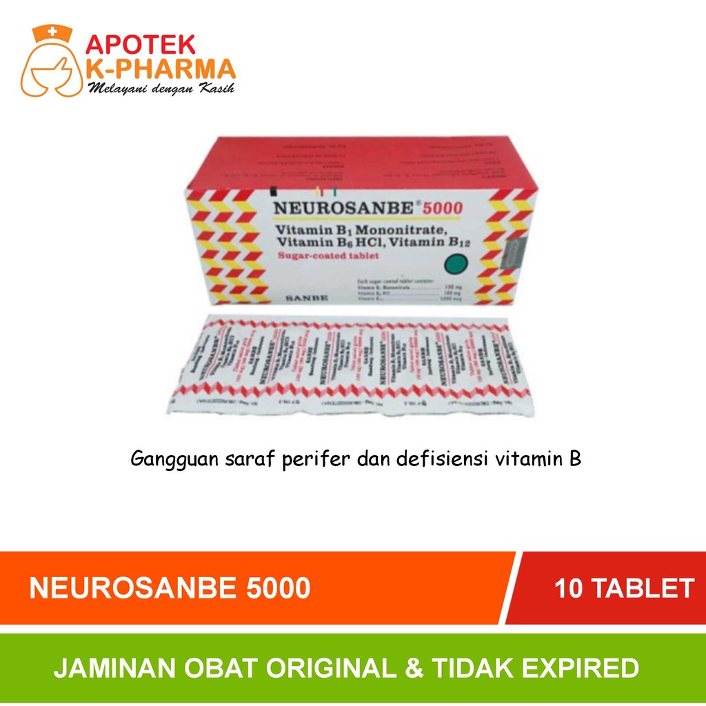 Jual Neurosanbe 5000 Strip Isi 10 Tablet Obat Original Sanbe | Shopee ...