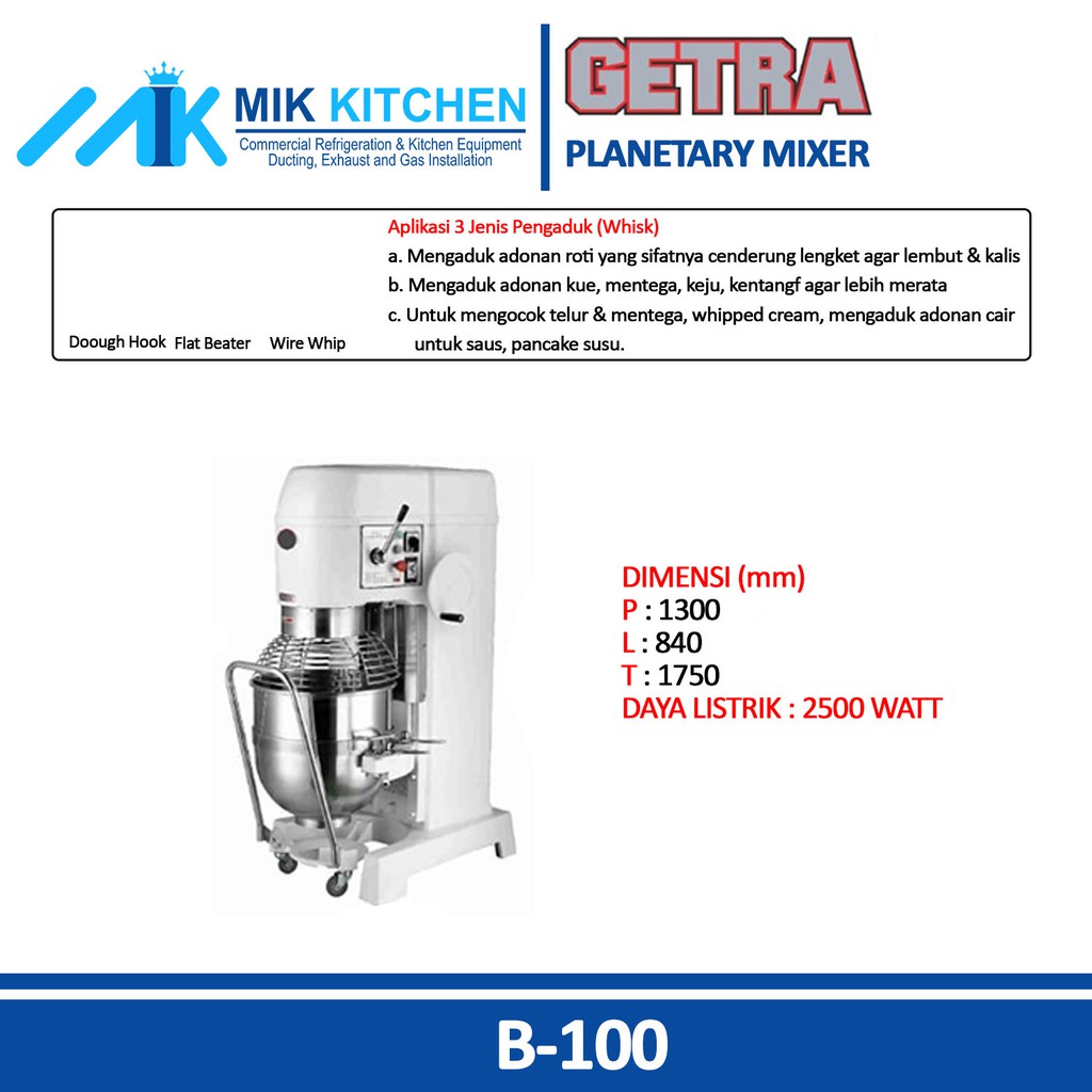 Jual GETRA B-100 ( Planetary Mixer ) | Shopee Indonesia