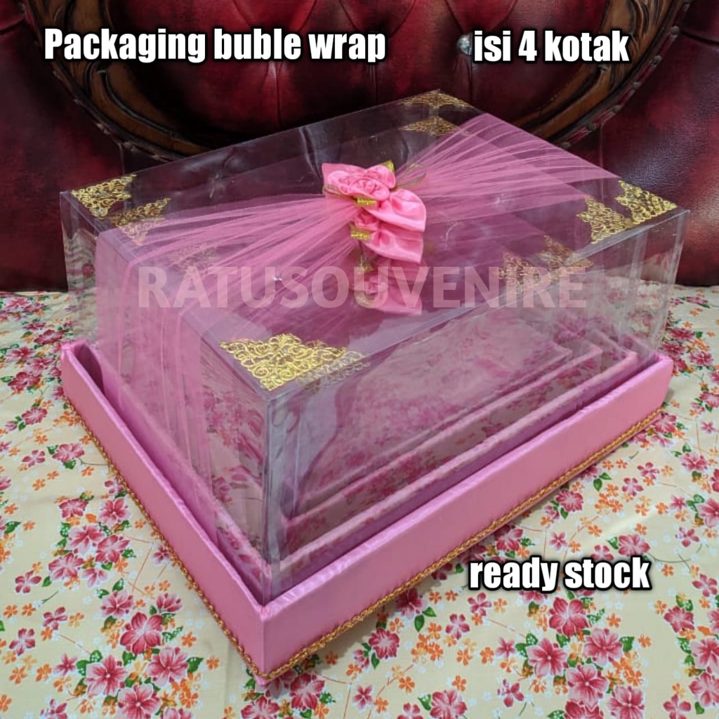 Jual Kotak Seserahan Pernikahan Set Lengkap Isi 4 Box Hantaran Parcel ...