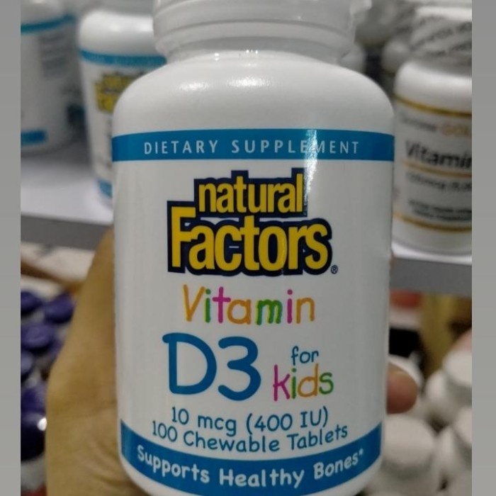 Jual Vitamin D3 For Kids Vitamin D3 Anak Natural Factors 400Iu 1000Iu
