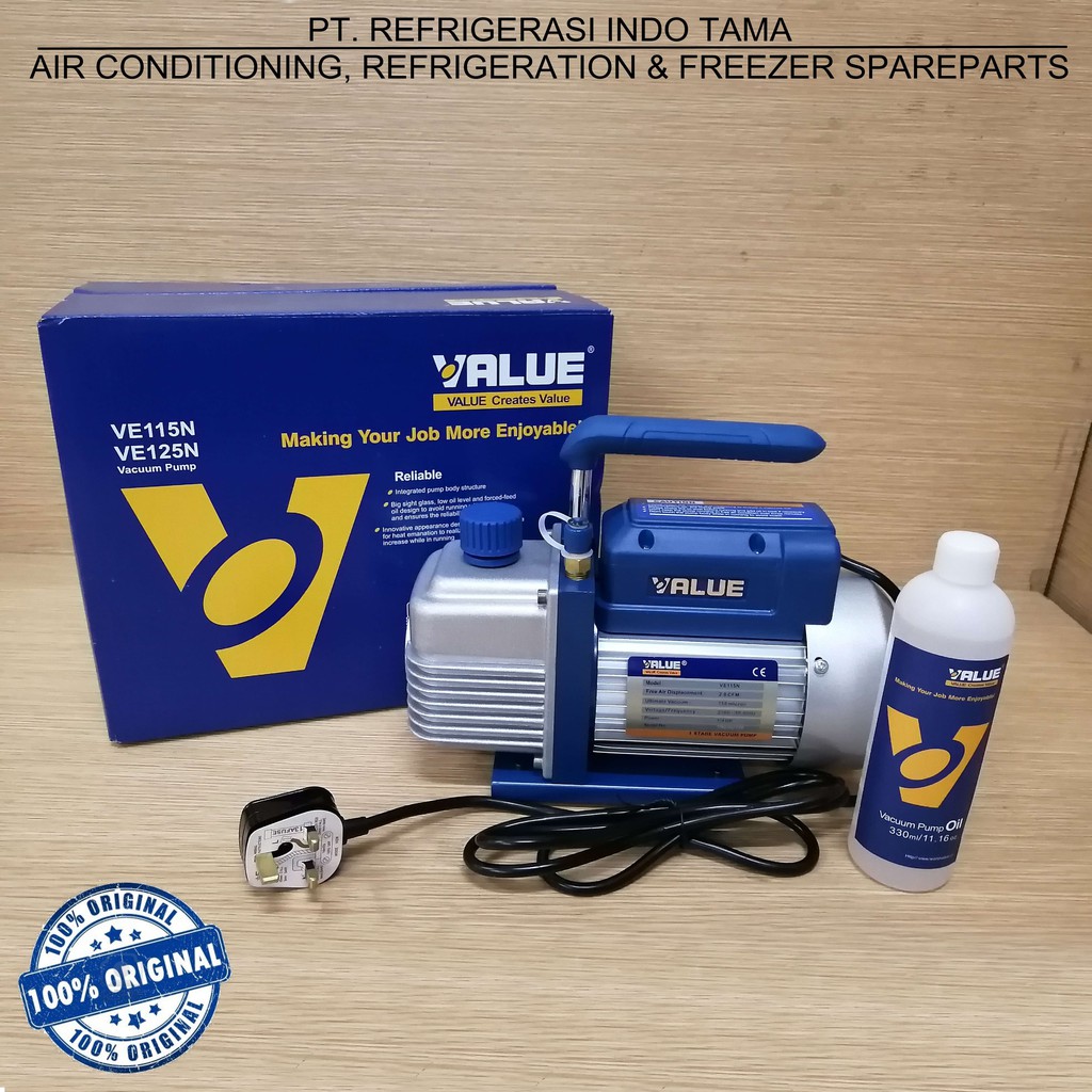 Jual VACUUM PUMP VALUE VE115N 1 STAGE 1/4 pk CFM 2 CHINA 1/4 HP