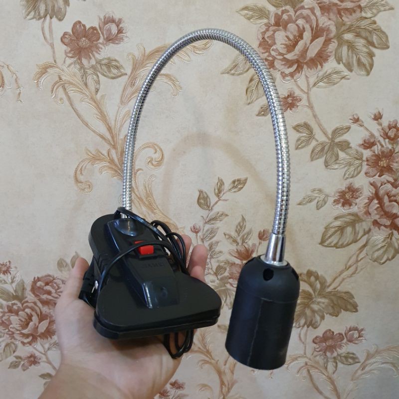 Jual Fitting Lampu Jepit Fleksibel / Lampu Meja Belajar Arsitek baca