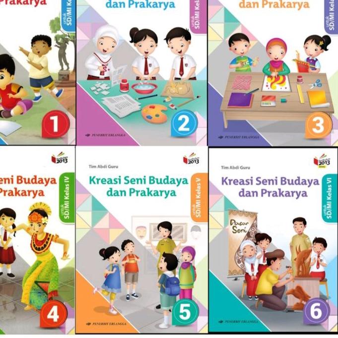 Jual (BEKAS)KREASI SENI BUDAYA DAN PRAKARYA 1/2/3/4/5/6 SD ERLANGGA ...