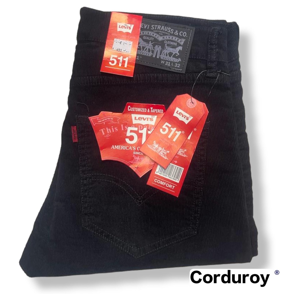Jual 305 CDR HITAM Celana Panjang Jeans Corduray Denim Pria - Celana ...