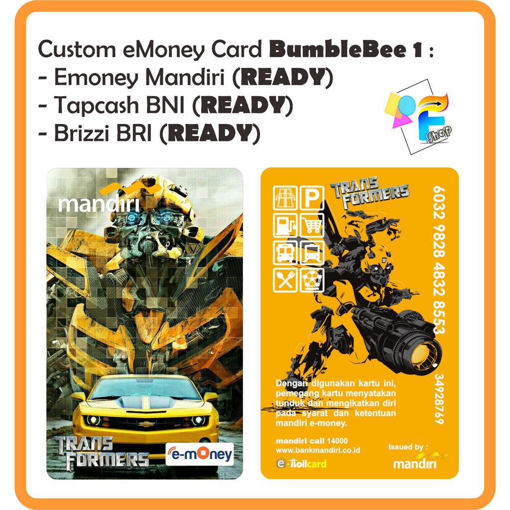 Jual Kartu eMoney eToll Tapcash BRIZZI edisi Bumblebee - Custom Print ...