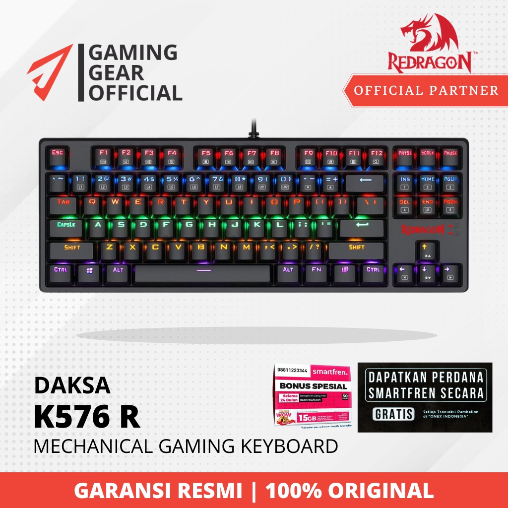 Jual [100% ORI] Redragon DAKSA - K576R Mechanical Gaming Keyboard ...