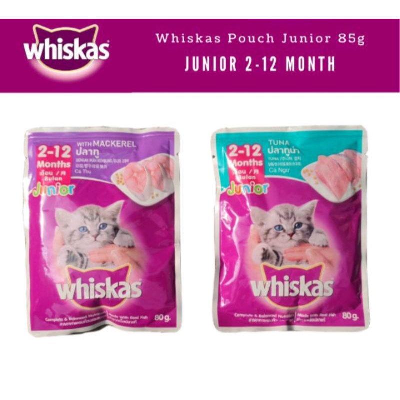 Jual WHISKAS JUNIOR POUCH ( MAKANAN BASAH KUCING KITTEN ) Shopee