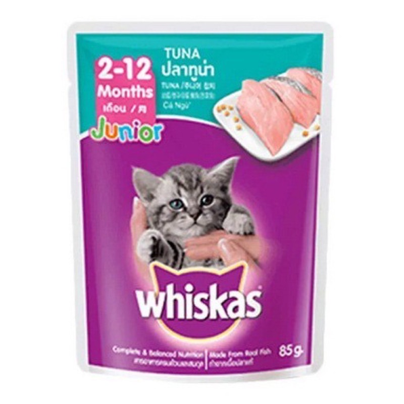 Jual Makanan Basah Kucing Whiskas Junior Tuna 80Gr Shopee Indonesia