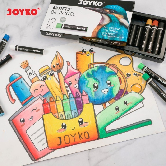 Jual Pastel Dry Oil Crayon Joyko Artist Oil Pastel 12 Warna Oil Dry