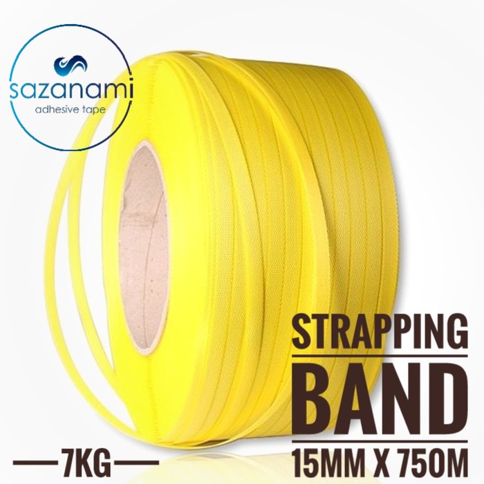 Murah STRAPPING BAND 15MM X 750M TALI PACKING TALI KLAM WARNA KUNING 7KG