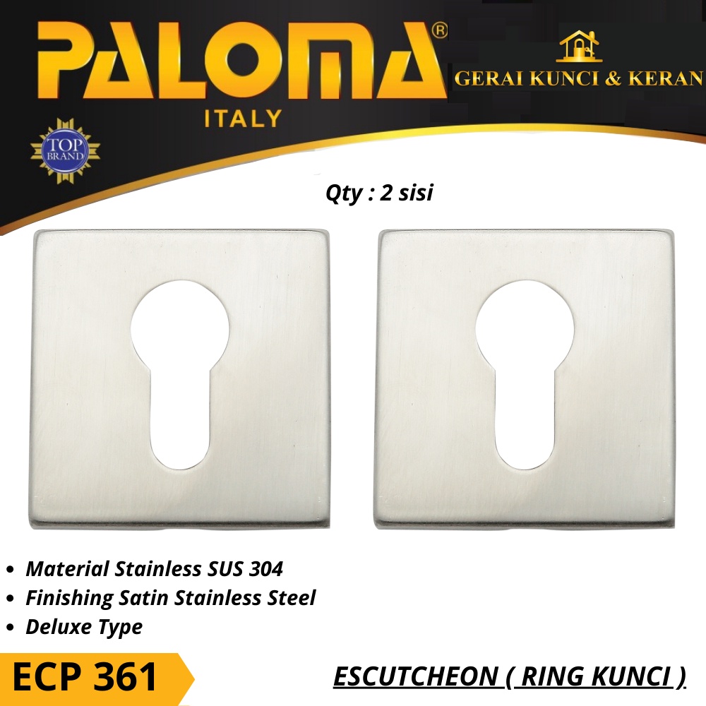 Jual Paloma Ecp Ring Kunci Bulat Stainless Escutcheon Deluxe Cover Tutup Cylinder Kunci