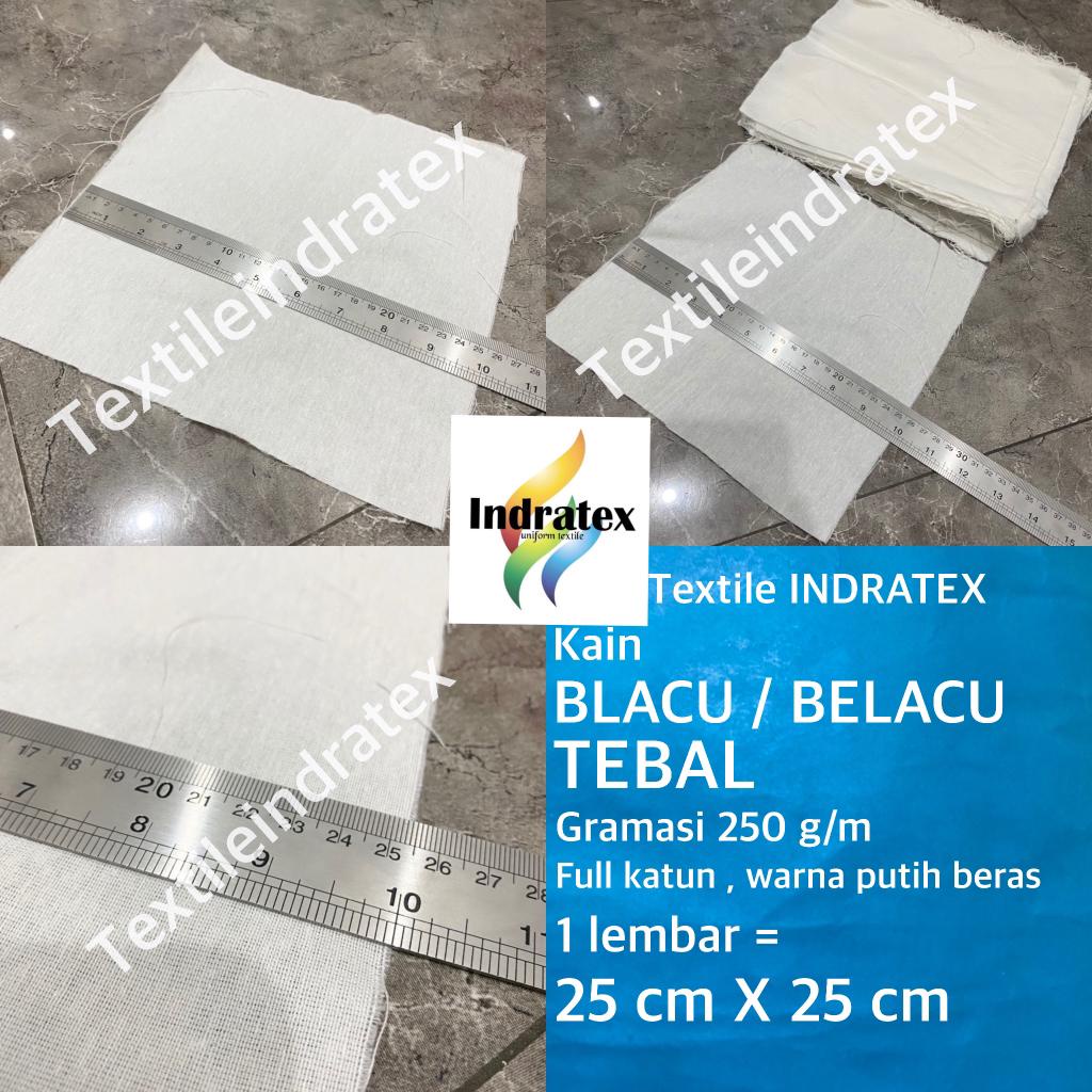 Jual ( per 1 lembar kain ) kain BLACU BELACU TEBAL 25 CM X 25 CM craft ...