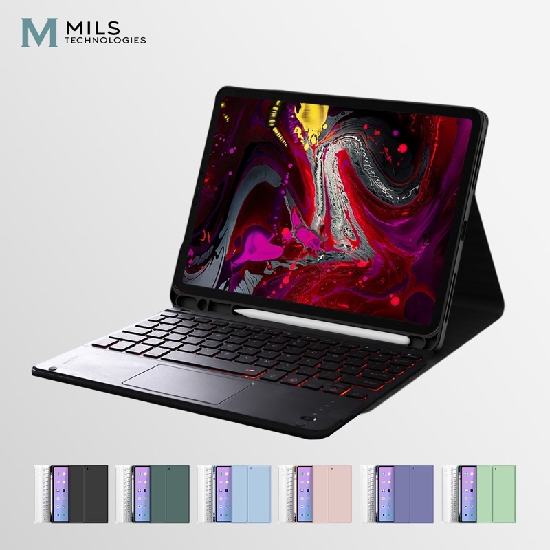 Jual MILS RGB Backlit Touchpad Keyboard Case for iPad 10.2 10.5 10.9 11