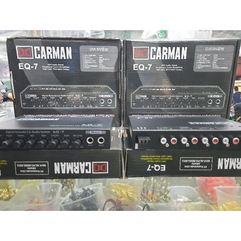 Jual Preamp Parametric Equalizer Karaoke Mobil EQ7 Carman Shopee