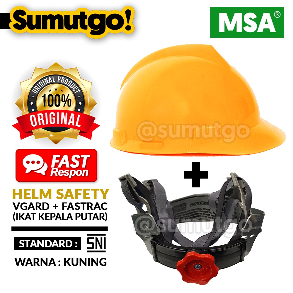 Jual Msa Vgard Lokal Helm Safety Ikat Putar Proyek Kuning Safety