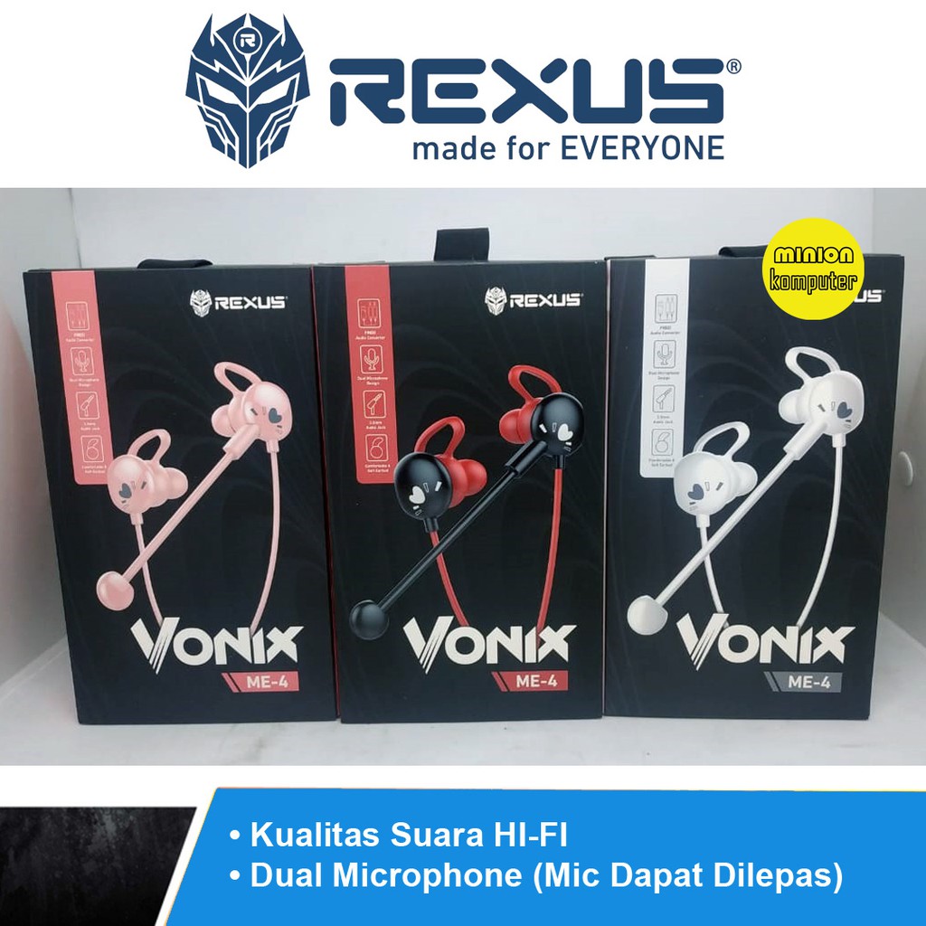 Jual Rexus Vonix ME4 ME 4 In Ear Gaming Earphone with Dual