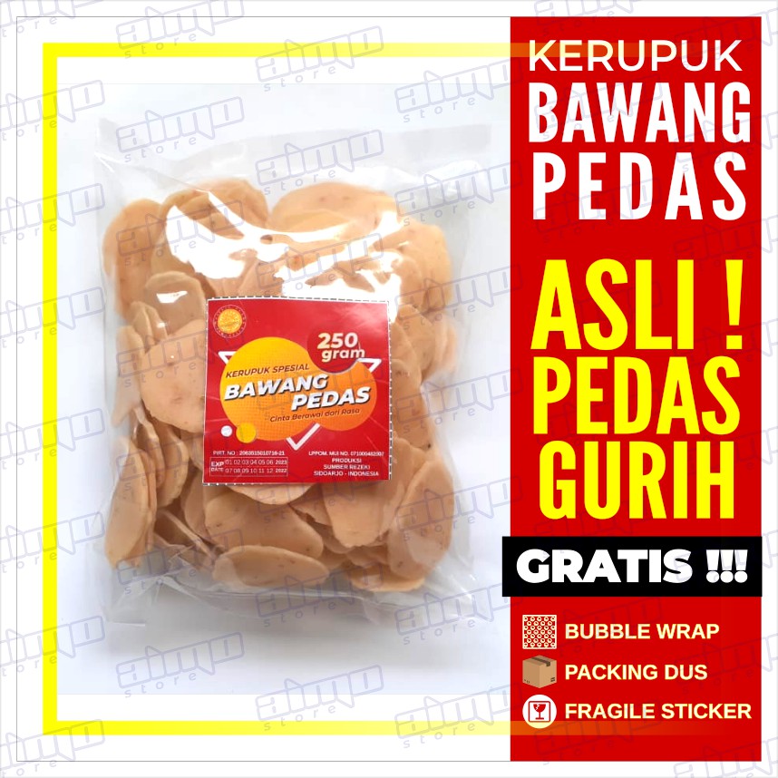 Jual Kerupuk Bawang Pedas Kerupuk Putih Rasa Bawang Pedas Mentah Rasa Enak Gurih Renyah Asli 2448