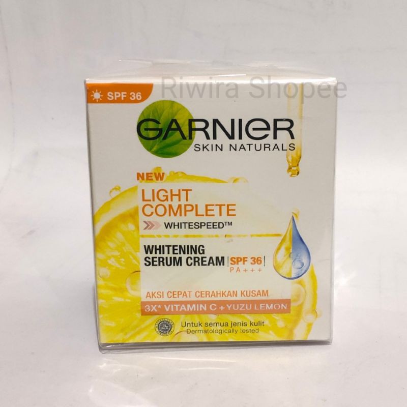 Jual Garnier Light Complete Day Cream 50ml / Krim Siang SPF36 Garnier Yuzu Lemon & Vitamin C 50