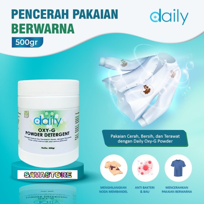 Jual DETERJEN BUBUK LAUNDRY DAILY OXY-G POWDER DETERGENT PENCERAH WARNA ...