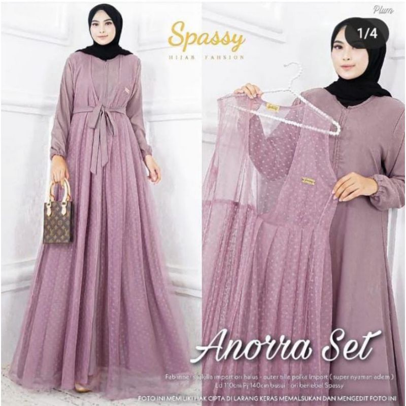 Jual anorro set 2in1 /gamis Ceruti Babydolll | Shopee Indonesia
