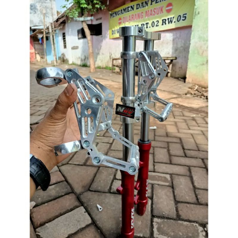 Jual Kupingan Pangkon Lampu Model Cnc Set Dudukan Plat Nomer As Cb Gl Mp Tiger Verza Ninja