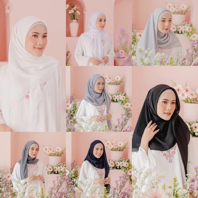 Jual Plain Hijab Square (Edisi Warna Basic) | Shopee Indonesia