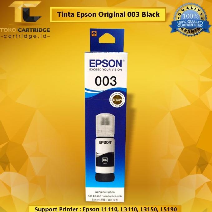 Jual Tinta Epson 003 Black Original L1110 L3110 L3150 Shopee Indonesia