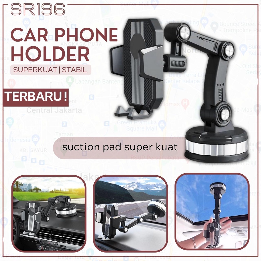 Car phone holder handphone original kuat dashboard dan kaca vertikal horizontal car holder HD61