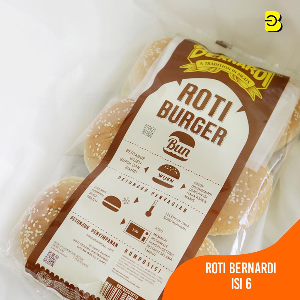 Jual ROTI BURGER BERNARDI FROZEN BELIDIKITA BANDUNG | ROTI BURGER ...
