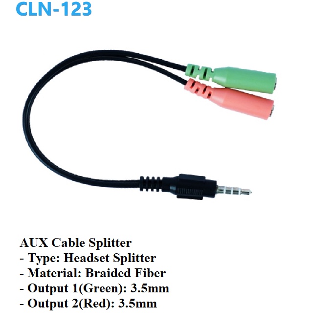 Jual Kabel AUX CBL-123 AUX cable Spliter Jack 3.5mm | Shopee Indonesia