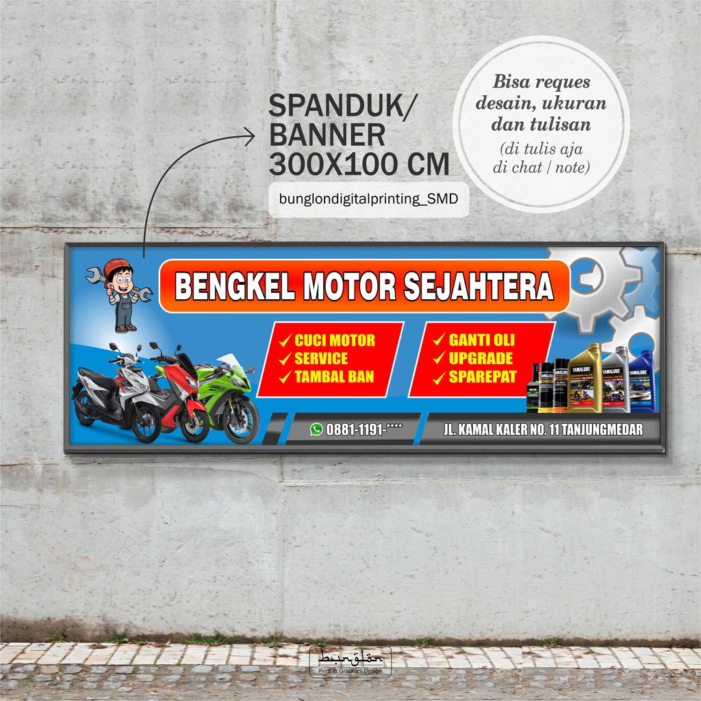 Jual Spanduk Banner Bengkel Motor Murah Shopee Indonesia