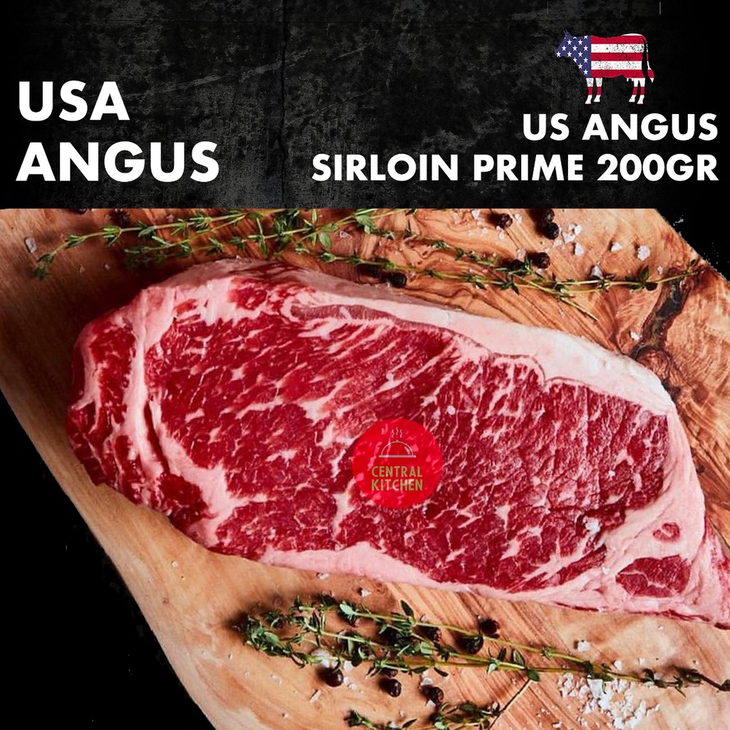 Jual US PRIME Black Angus Sirloin / Striploin Steak 200gr Shopee
