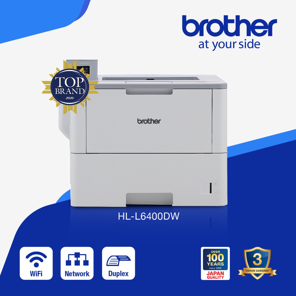Printer Brother HL-6400DW Laser Mono Print Only Duplex Wireless - Resmi