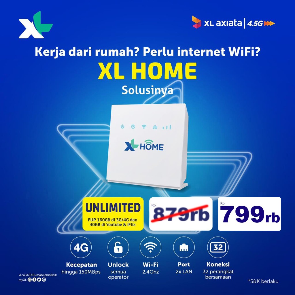 Jual XL Home Router 4G LTE WIFI Movimax MV008 Garansi Resmi | Shopee ...