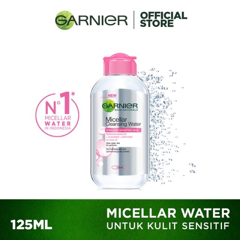 Jual Garnier Micellar Water Pink - Single 125 ml Skincare Pembersih ...