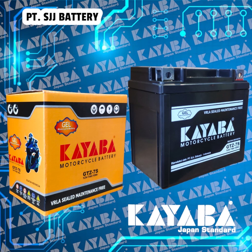 Jual AKI BERKUALITAS KAYABA GTZ7S 7 AMPER 12 VOLT SEPEDA MOTOR ADV 150