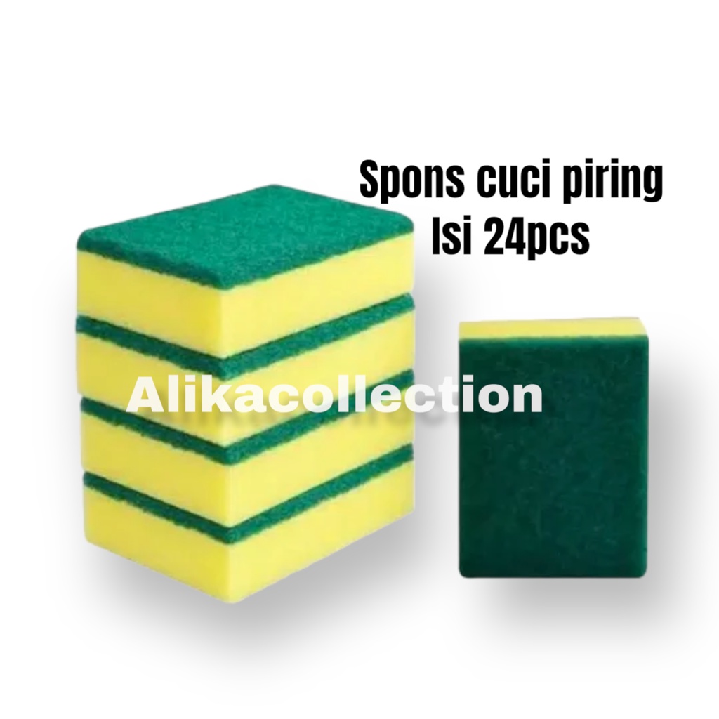 Jual Spons cuci piring spons busa cuci piring isi 24pcs | Shopee Indonesia