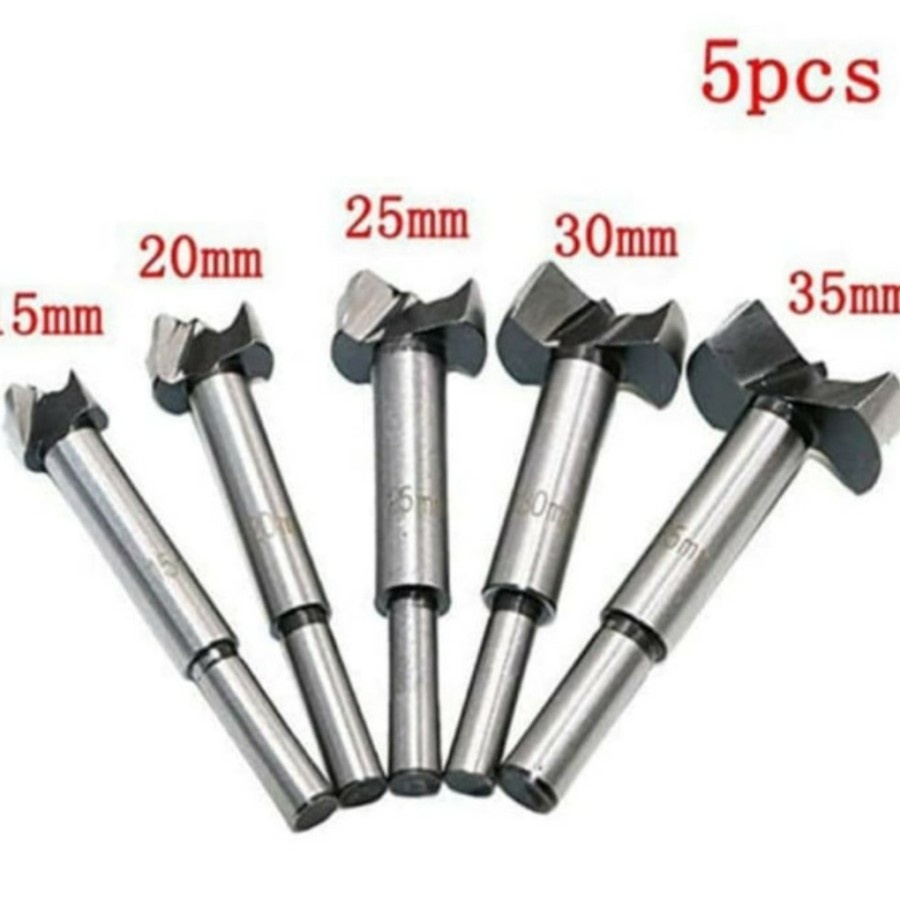 Jual 5 PCS Forstner Bit Set mata bor engsel sendok AUGER BIT Shopee