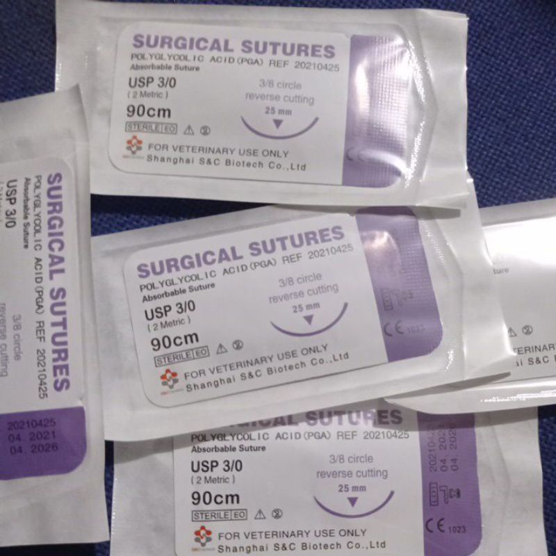 Jual BENANG BEDAH / SURGICAL SUCTURE POLYGLICOLIC ACID (PGA) | Shopee ...