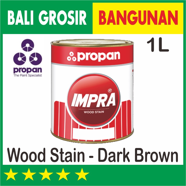Jual DARK BROWN PROPAN IMPRA WOOD STAIN WOODSTAIN WS 162 1 LITER