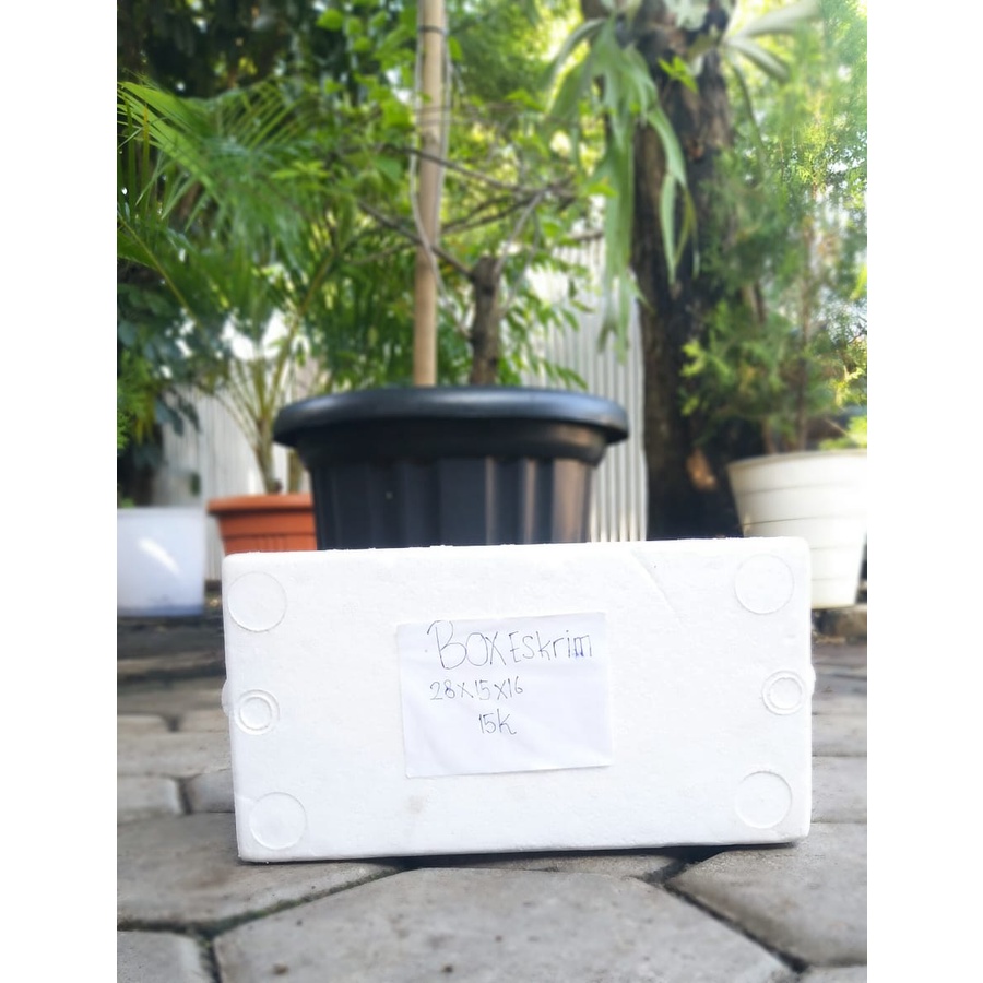 Jual Styrofoam Box Es krim Isi 1 kg Sterofoam Ukuran 28x15x16 cm Stero