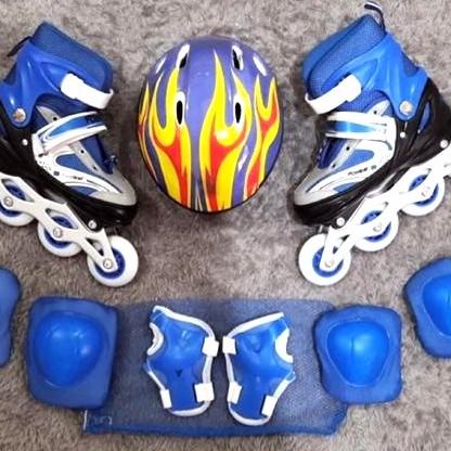 Jual Sepatu Roda Full Set - Biru, M (34-37cm) | Shopee Indonesia