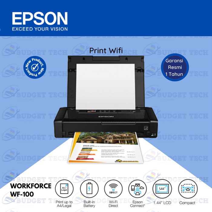 Jual Epson Workforce Wf 100 Mobile Printer Shopee Indonesia 1299